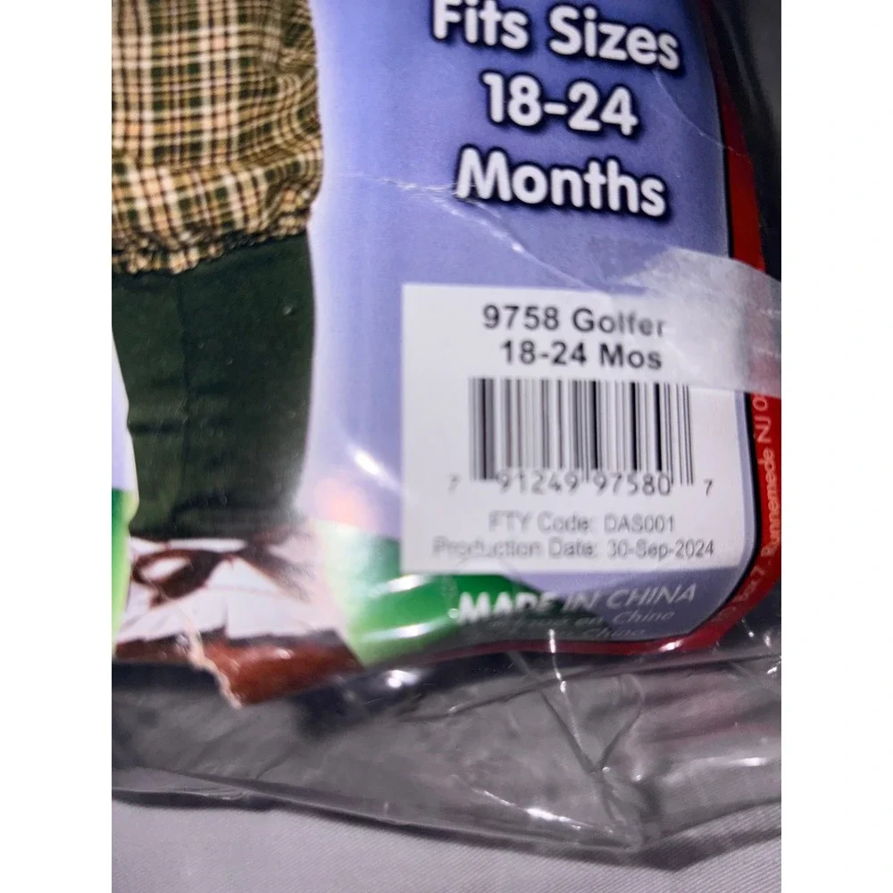 Toddler golfer golf costume 18 - 24 months new in‎ bag